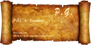 Pók Gemma névjegykártya